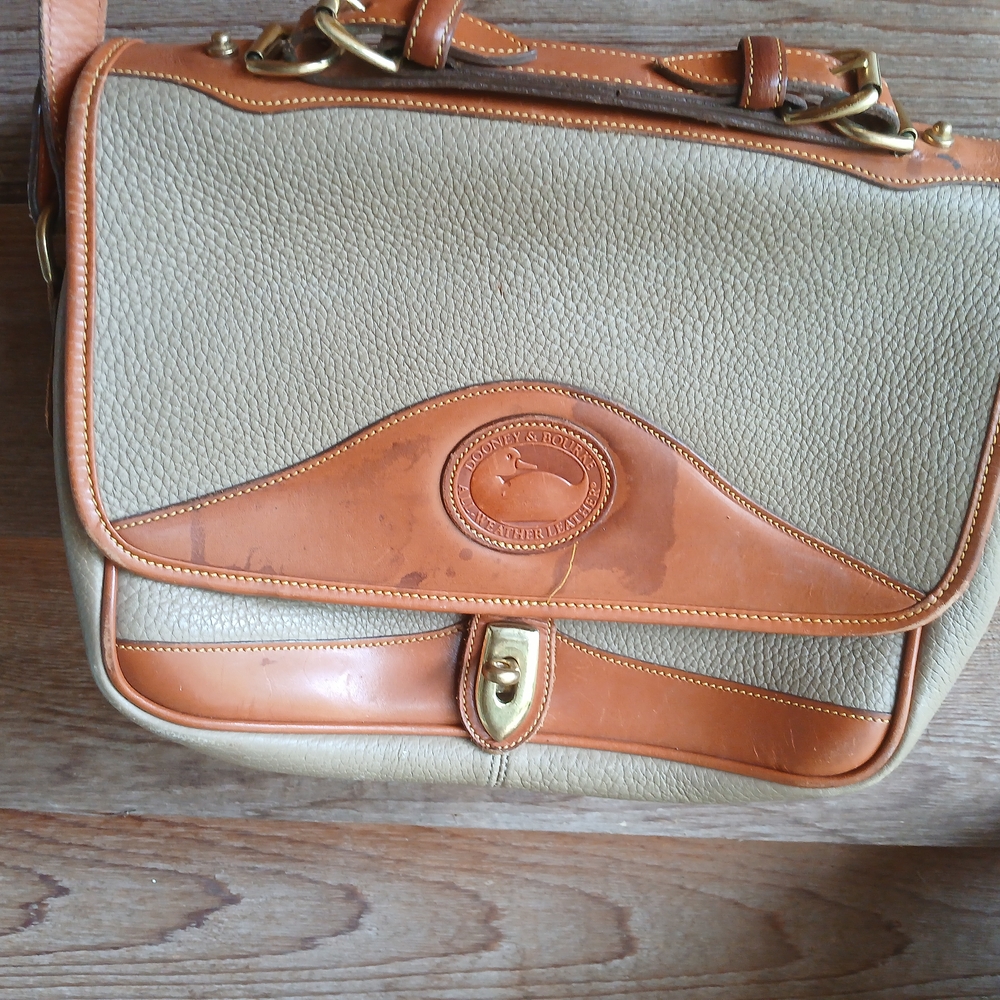 Dooney & Bourke Tan and Brown Shoulder Bag